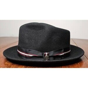 NEW Biltmore Fedora Hat Governor ELITE Black Size L Ribbon Band Made In USA